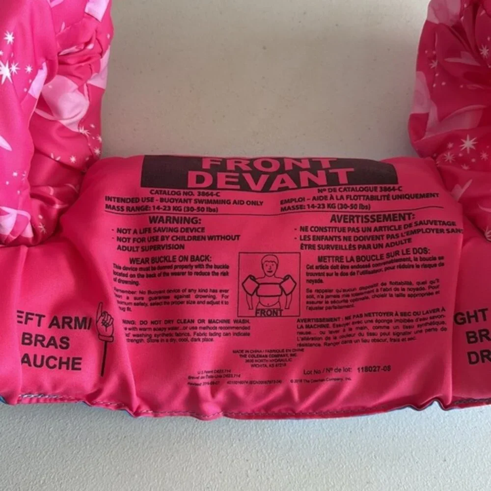 🏁 Kids floatation device - Pink and Blue size 30-50 pounds